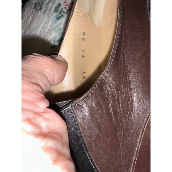 VINTAGE SALVATORE FERRAGAMO 2 TONE LEATHER OXFORDS LACE UP SHOES 7.5N - Picture 6 of 7